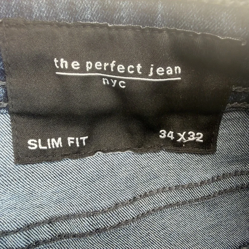 The Perfect Jean NYC Slim Fit Stretch Jeans Men's 34x32 Medium Wash Denim